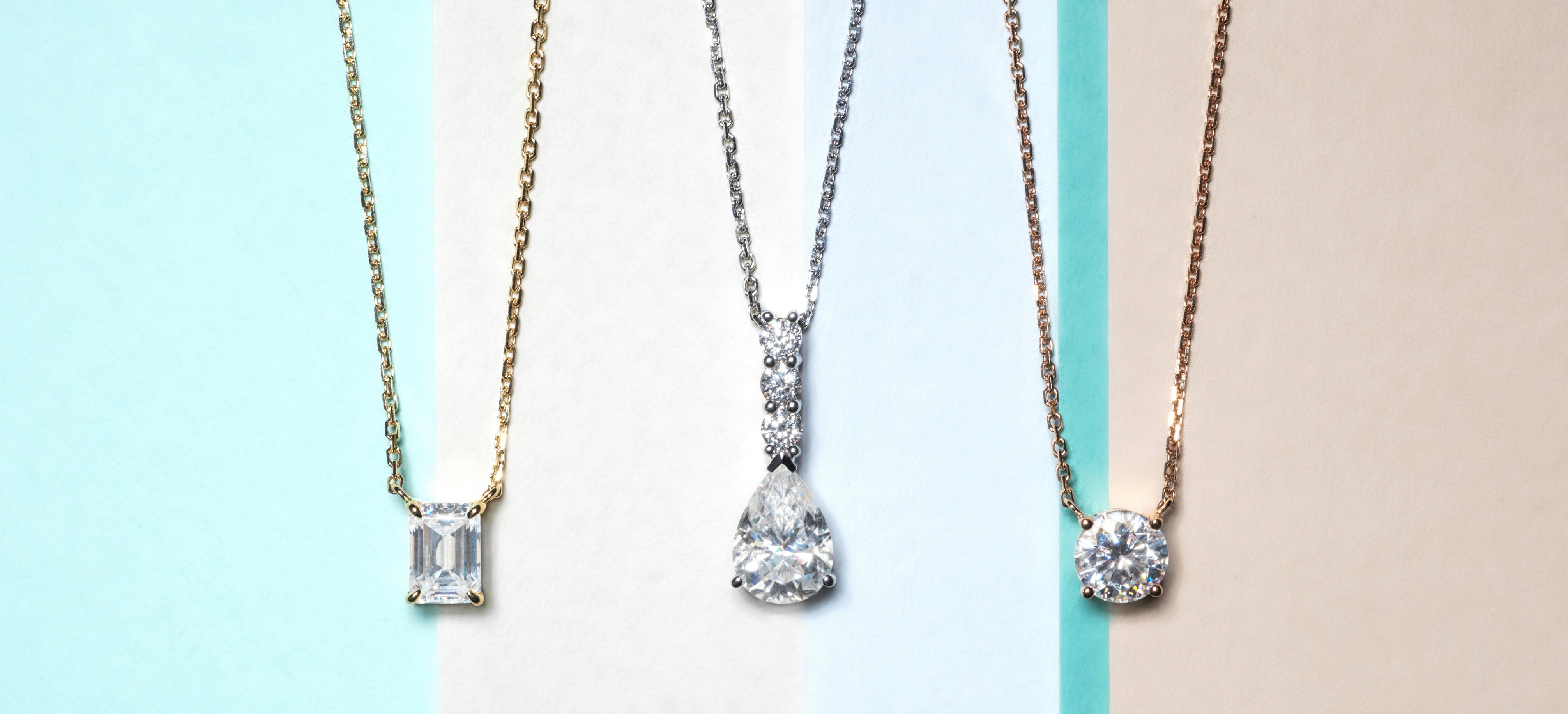 ブリジャールラウンド ヘイロー ネックレス1ct イエローゴールド