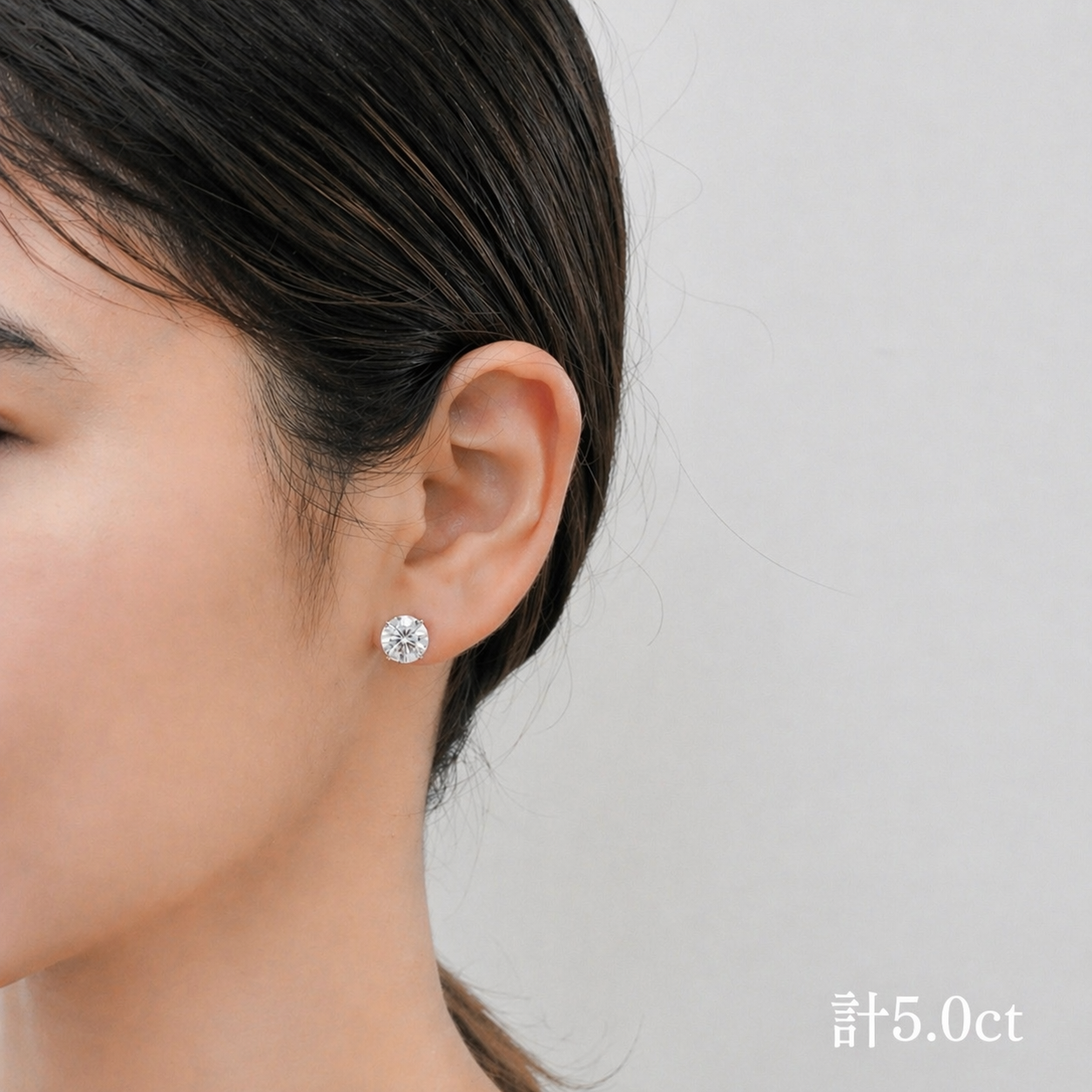 【即納】シンプル ラウンド スタッド ピアス ER019WG/PT