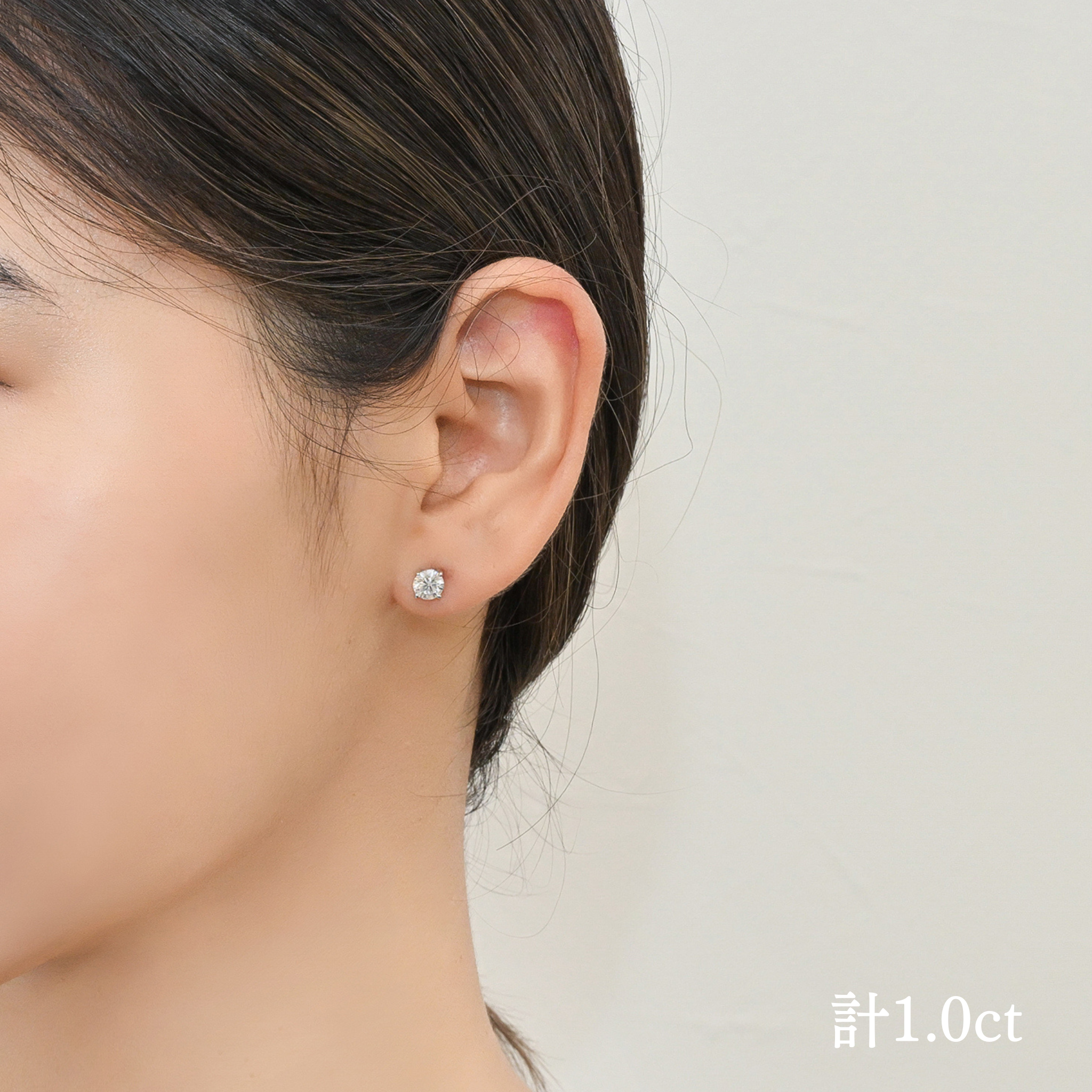 【即納】シンプル ラウンド スタッド ピアス ER019WG/PT