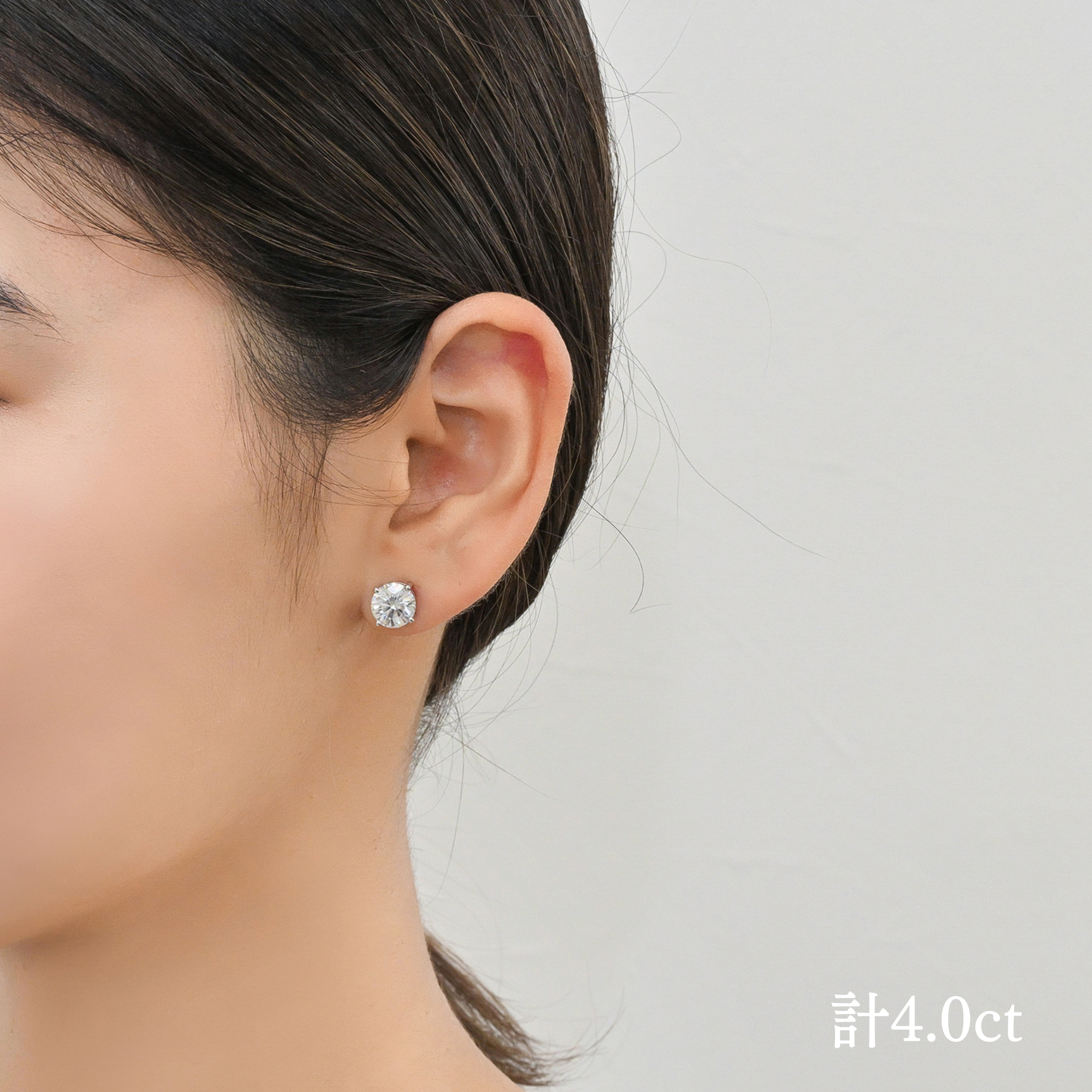 【即納】シンプル ラウンド スタッド ピアス ER019WG/PT