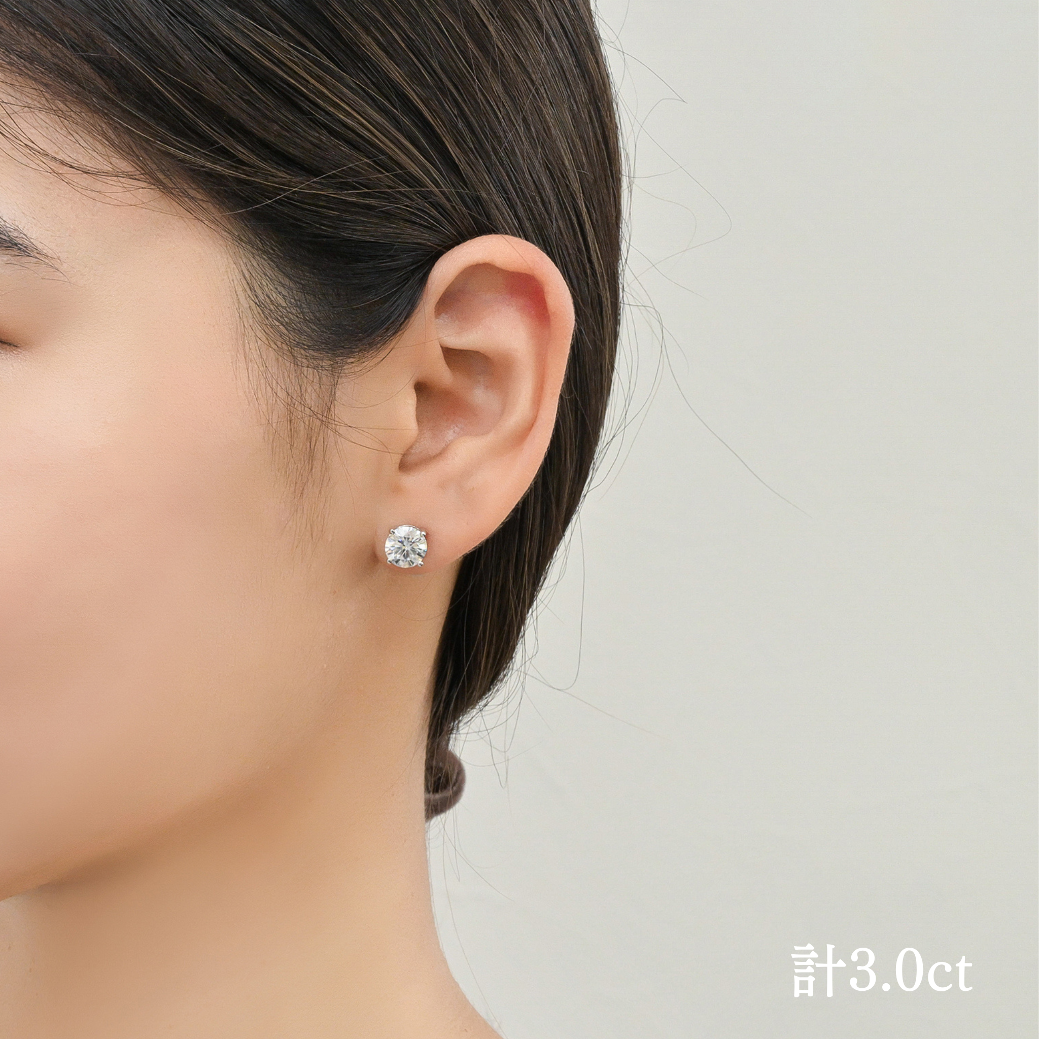 【ペア】シンプル ラウンド スタッド ピアス ER019YG