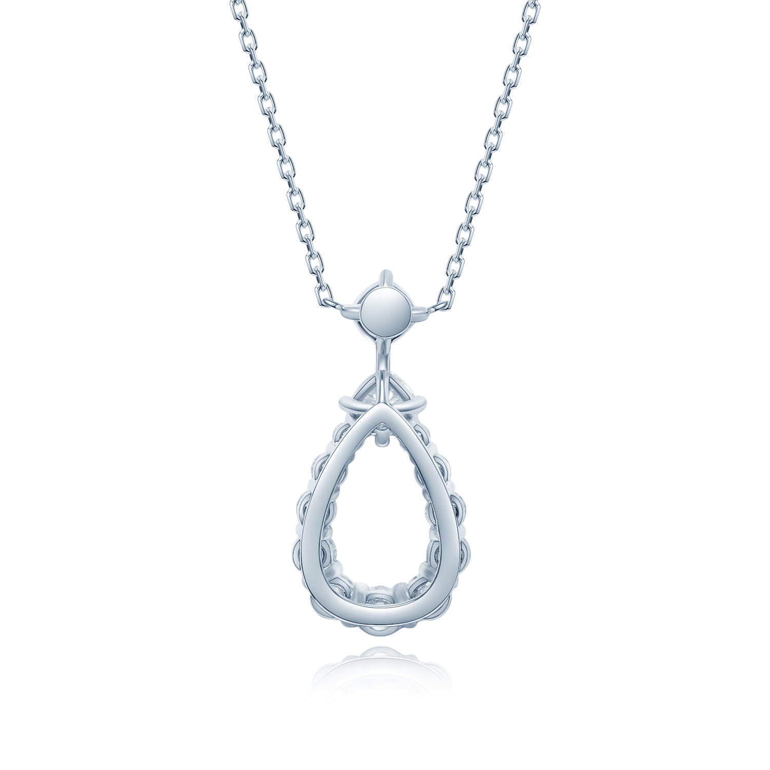 即納】クッションカット ドロップ シェイプ ネックレス NE099