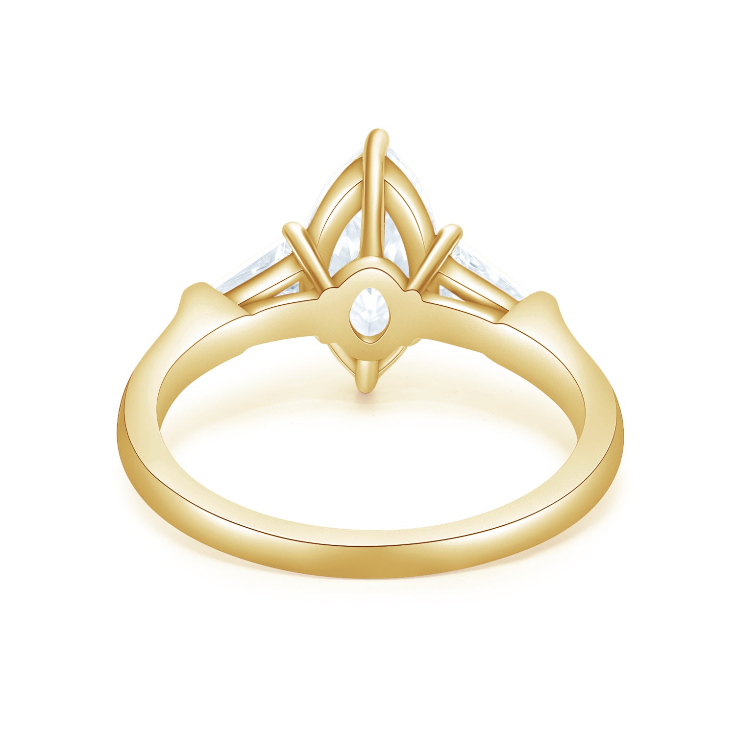 【4ct】最高級モアサナイト エメラルドカット テーパードバケット リング 4ct】最高級モアサナイト エメラルドカット テーパードバケット