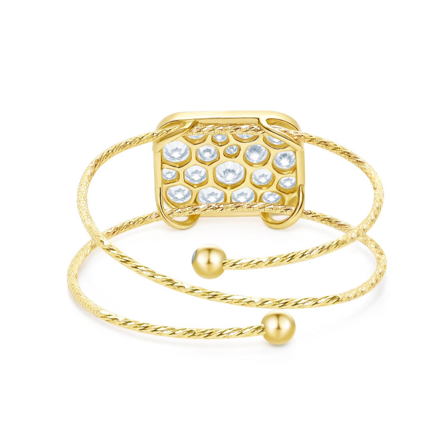 最高品質✨ハイクオリティ✨CZダイヤ Tワイヤーブ13号リング　モアサナイトYG TIFFANY＆Co.】ティファニー『K18PG T ダイヤモンド ワイヤー