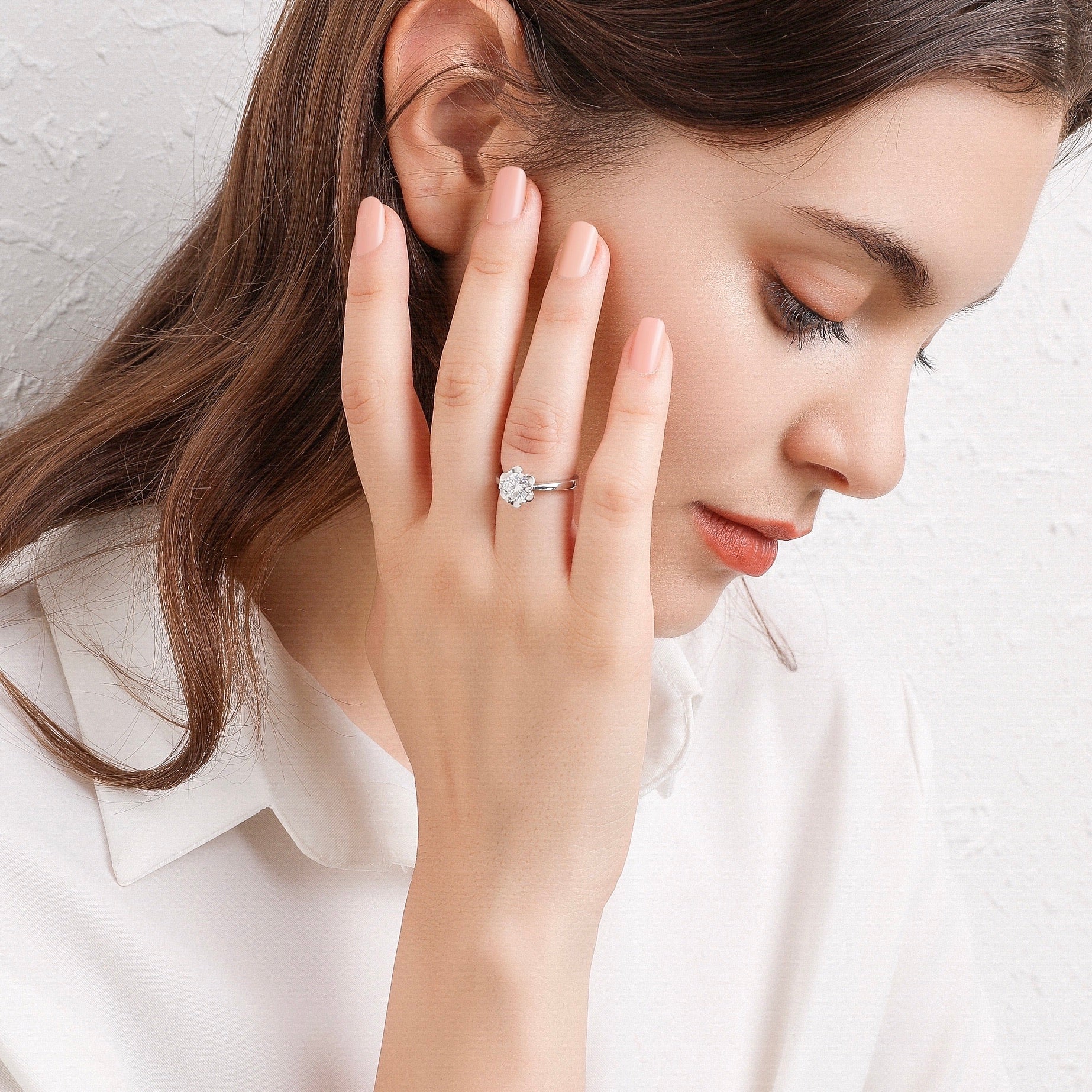 本物紫陽花❤️スワロ使用♪シルバーリングのキラキラヘアピン❤️ 即納】【Silver Collection】1.0カラット フラワーセッティング